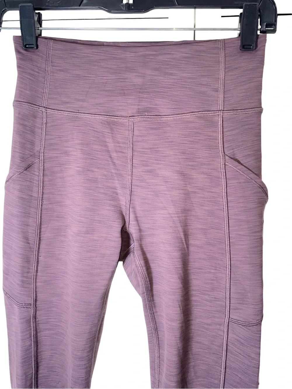 lululemon athletica Heathered Purple High-Rise Cropped Leggings‎
